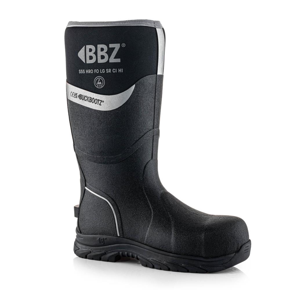 BUCKBOOTZ NEOPREEN LAARS ZWART S5S/HRO/FO/LG/SR/CI/HI/ESD mt 47