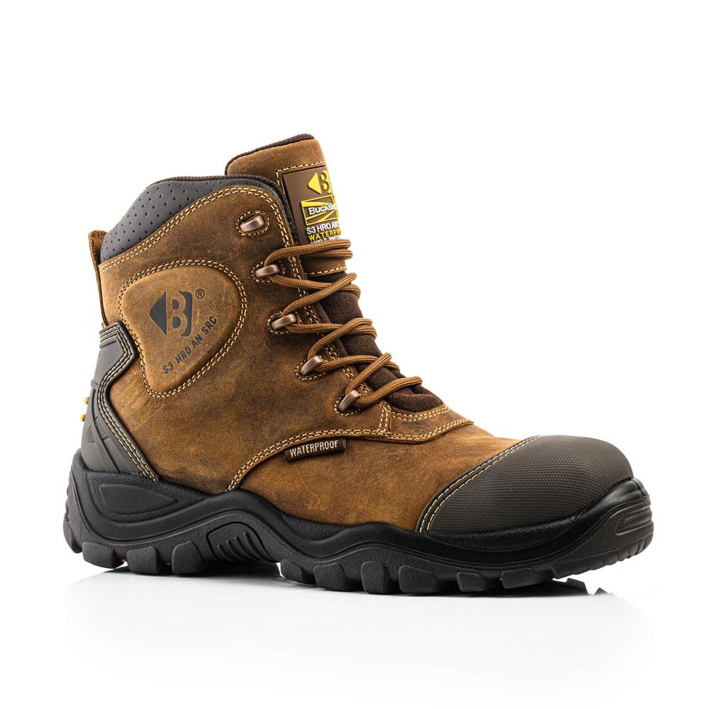 BUCKBOOTZ BUCKSHOT HOOG BRUIN ENKELBESCHERMING S3/HRO/AN/SRC/WRU mt 47