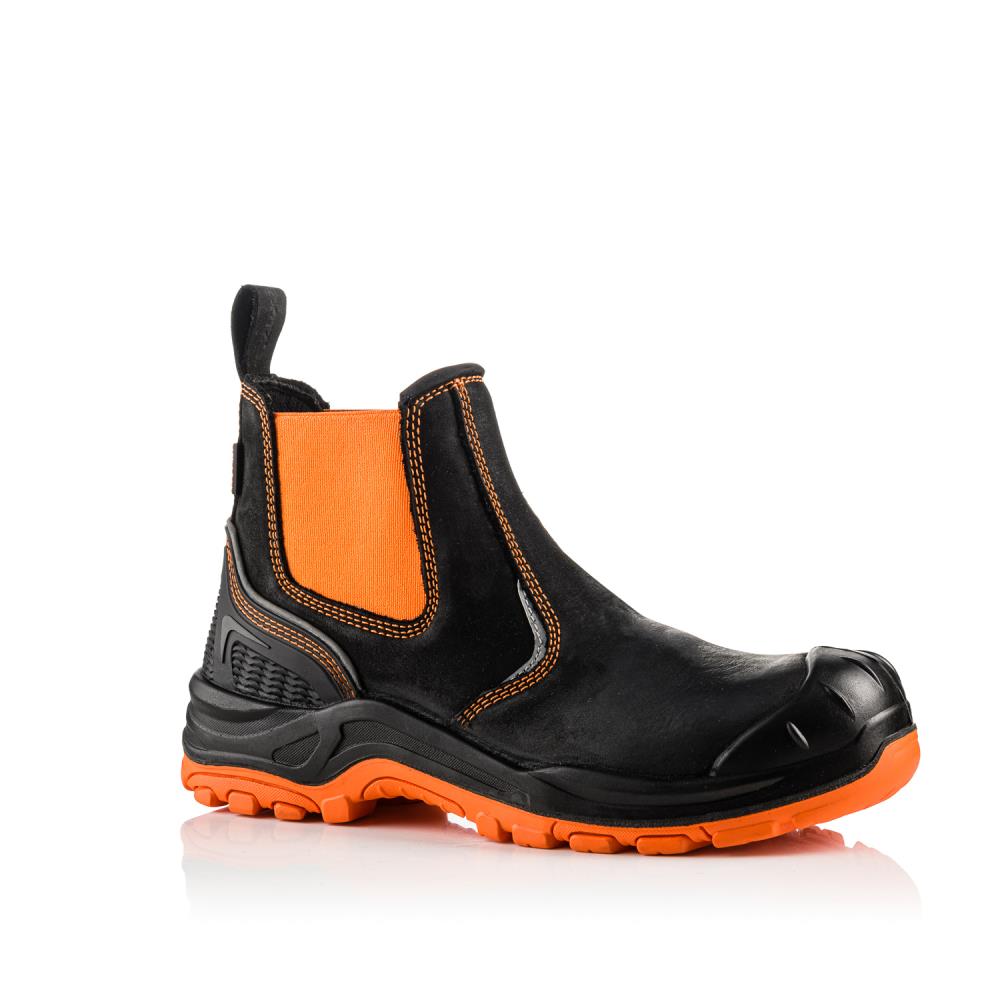 BUCKBOOTZ BUCKZ VIZ INSTAPPER ZWART/ORANJE S3/HRO/SRC/WRU mt 40