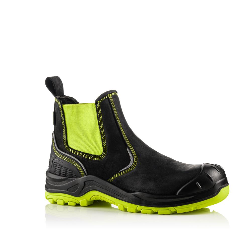 BUCKBOOTZ BUCKZ VIZ INSTAPPER ZWART/GEEL S3/HRO/SRC/WRU mt 41