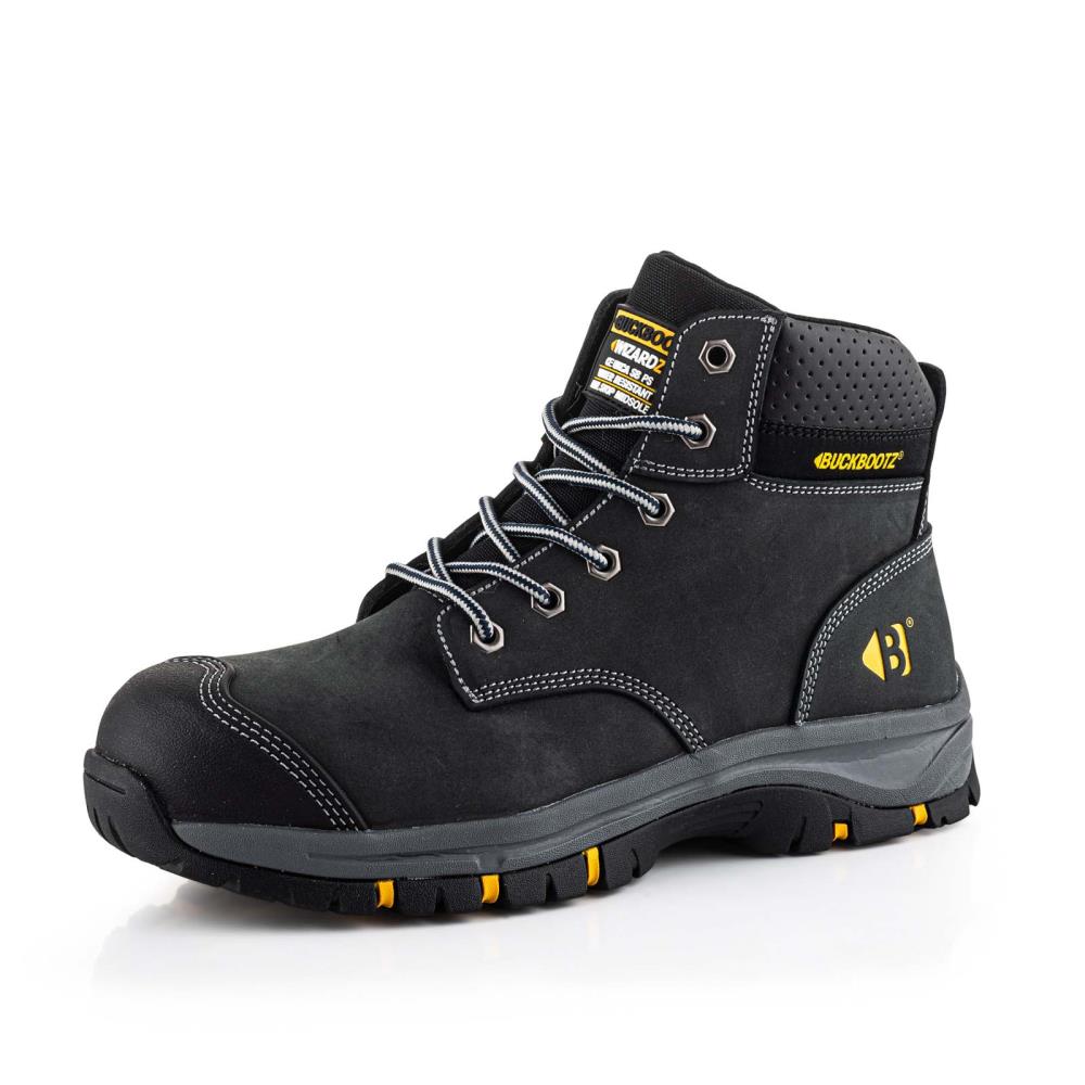 BUCKBOOTZ WIZARDZ HOOG ZWART METAALVRIJ S3S/SC/SR/HRO/FO/WPA mt 40