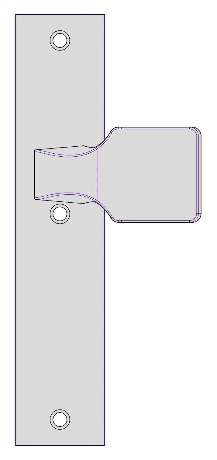 D1516BL F2 vlh langsch. binnen blind met greep D300, Aplha