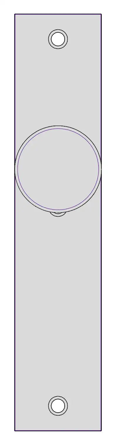 D1518BL F2 vlh langsch. binnen blind met vaste knop DK7, Aplha