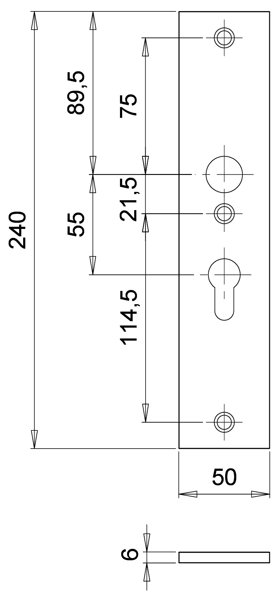 D1518BL F2 vlh langsch. binnen blind met vaste knop DK7, Aplha – foto 2