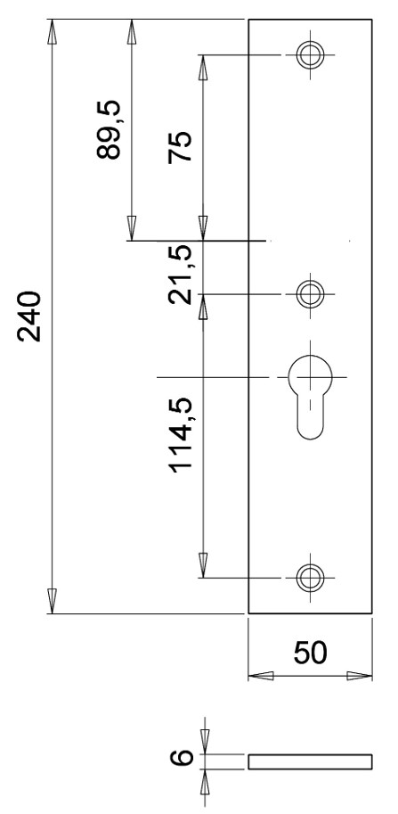 D1526 F2 vlh langsch. binnen blind met pc-gat 72, Aplha – foto 2
