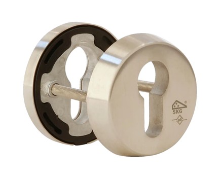 D6633R RVS vlh rozettenpaar rond pc/pc (dd 39-43mm + 54-58mm), Den Bosch SKG***®