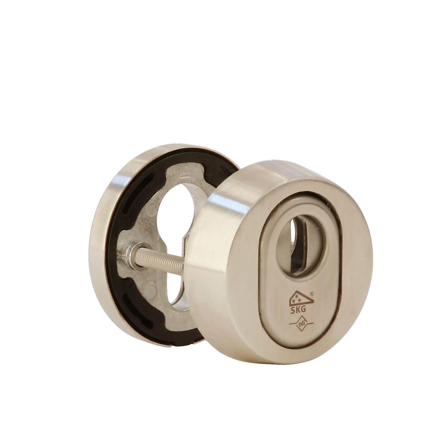 D7256R RVS vlh rozettenpaar rond kerntrek pc/pc (dd 39-43mm + 54-58mm), Den Bosch SKG***®