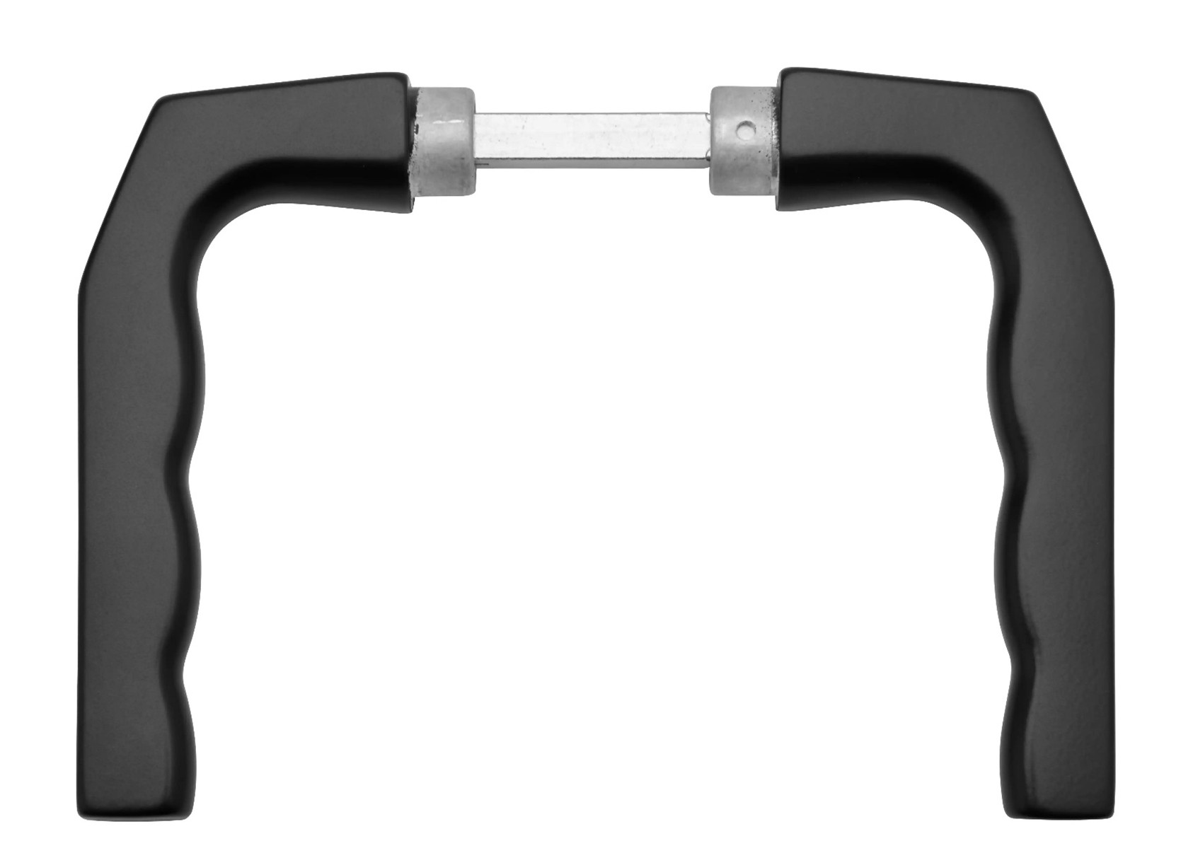 D125VER65  F14 alum. deurkrukken paar verlengd, dd 55-64mm