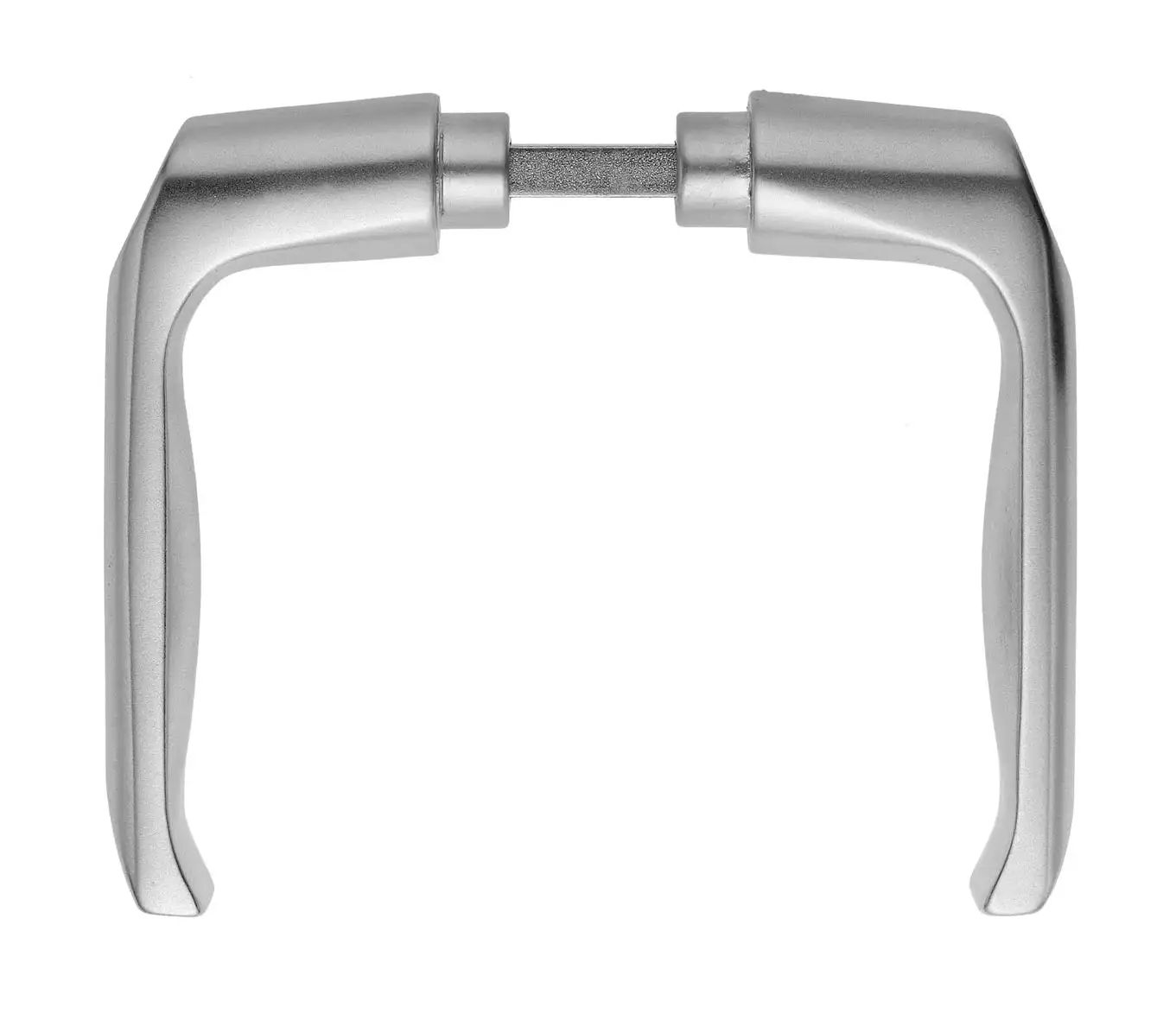 D137VER65 F1 alum. deurkrukken paar verlengd, dd 55-64mm