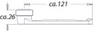 D140RL-115 F12  4cm verlengd stiftdeel alum. rolluikkruk – foto 3
