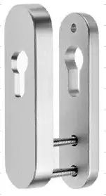 D8905 F4 smaldeur afgeronde pc rozettenpaar (dd 65-74mm), 2-gaten onder, geen SKG***®