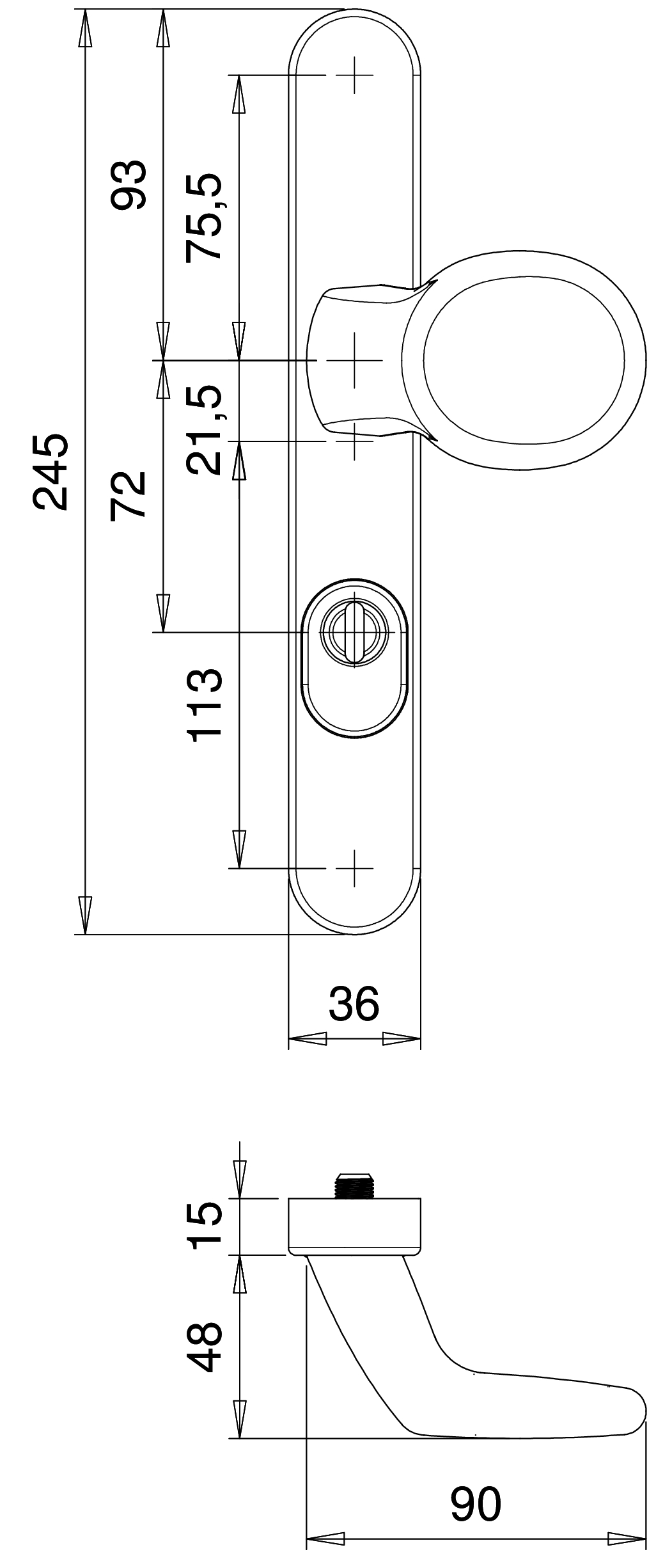 D2000/K2/045 F14 PC92 vlh.garn. smal kerntrek grDK2/krD2000 (dd 53-57mm), Kronos, SKG***® – foto 2