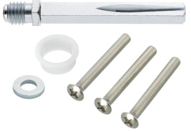 D0211 bevestigingsset serie Alpha/Rombus gr/kr (stift 8mm en 3x M6 bout) dd 52-57mm
