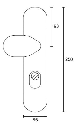 H5401-72 HAFI RVS vlh-langschild kerntrek grH263/pc72 SKG***® – foto 2