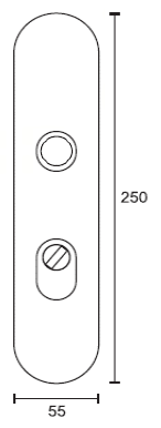 H5403-72 HAFI RVS vlh-langschild kerntrek zonder krukgat PC72 SKG***® – foto 2