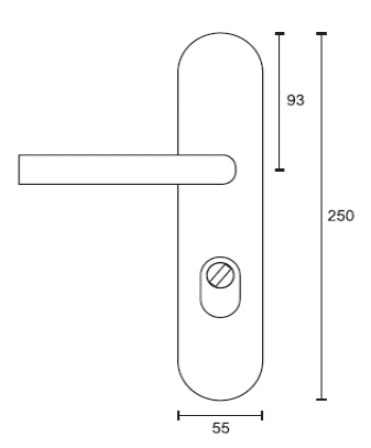 H5404-202 HAFI RVS vlh-langschild buiten 360º vastdr.b. deurkruk H202 SKG***® – foto 2