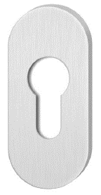 H783/6 HAFI RVS smaldeur schuifrozet PC 6mm afgerond