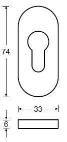 H783/6 HAFI RVS smaldeur schuifrozet PC 6mm afgerond – foto 2