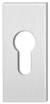 H793/6 HAFI RVS smaldeur schuifrozet PC 6mm rechthoekig