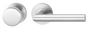 H203-280-KL-3 Rs HAFI RVS wisselgarn. vaste knop+kruk (zonder pc-rozet, dd 37-50mm)