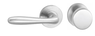 H204-280-KL-3 Ls HAFI RVS wisselgarn. vaste knop+kruk (zonder pc-rozet, dd 37-50mm)