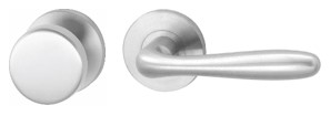 H204-280-KL-3 Rs HAFI RVS wisselgarn. vaste knop+kruk (zonder pc-rozet, dd 37-50mm)