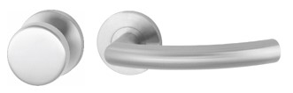 H207-280-KL-3 Rs HAFI RVS wisselgarn. vaste knop+kruk (zonder pc-rozet, dd 37-50mm)