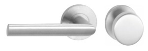 H208-280-KL-3 Ls HAFI RVS wisselgarn. vaste knop+kruk (zonder pc-rozet, dd 37-50mm)