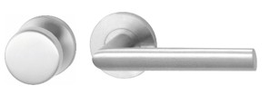 H208-280-KL-3 Rs HAFI RVS wisselgarn. vaste knop+kruk (zonder pc-rozet, dd 37-50mm)