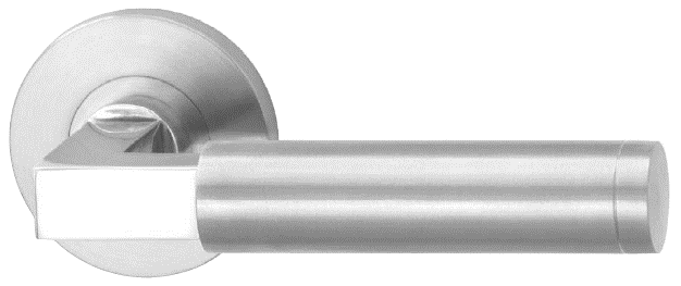 H218-KL-3 HAFI RVS mat/gepolijst krukkenpaar op ronde rozetten (dd 37-50mm)