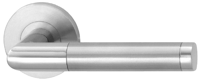 H219-280-KL-3 Rs HAFI RVS mat/gepolijst wisselgarn. vaste knop+kruk (zonder pc-rozet, dd 37-50mm) – foto 2