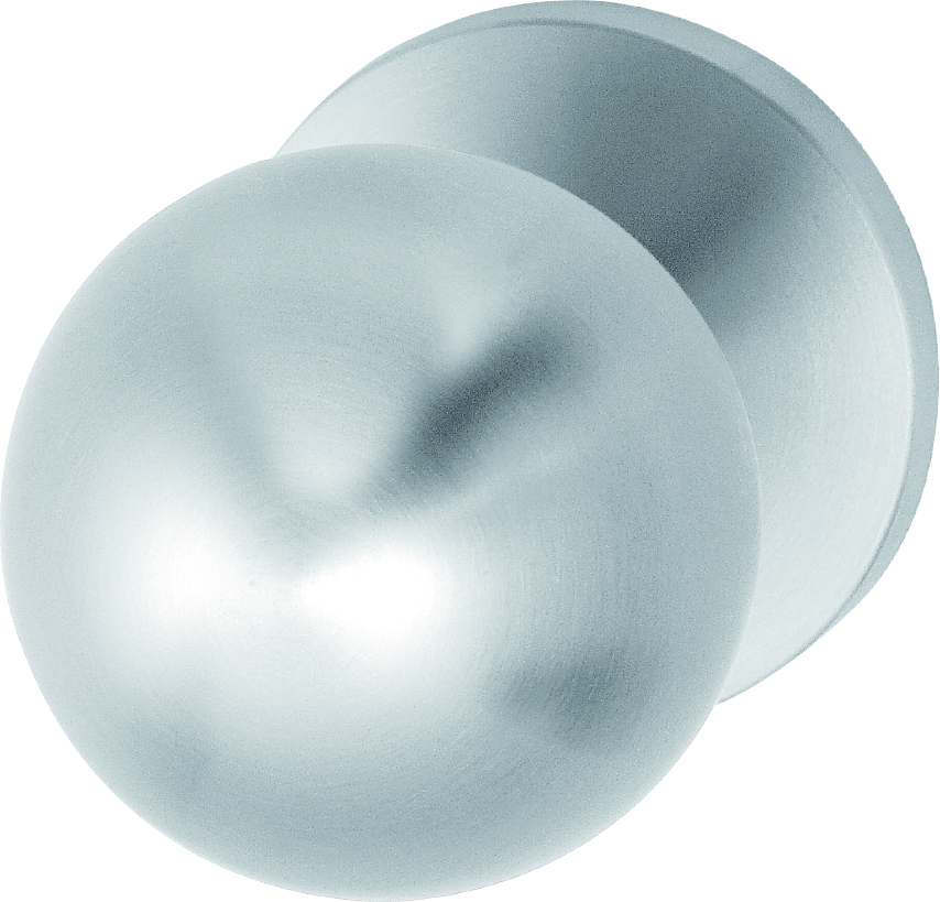 H285-830-KL-3DR/DR HAFI RVS bolle knoppenpaar op rozet buiten+binnen draaibaar (dd 37-50mm)