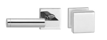 H218-283-844-KL-3 Ls HAFI RVS vierkante rozet-wisselgarn. vaste knop+kruk (dd 37-50mm)