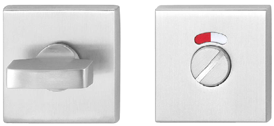 H847-846-KL-3 HAFI RVS vierkante binnen rozettenpaar WC-8 met rood/wit aanduiding (dd 37-50mm)