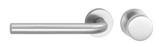 H201XL-280-834-KL-B4 Ls HAFI RVS wisselgarn. vaste knop+XL-ITS kruk (zonder pc-rozet, dd 37-50mm)