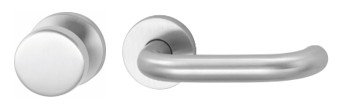H202-280-KL-C4/2 HAFI rvs wisselgarn. vaste knop+kruk (zonder PC-rozet, dd 36-49mm)
