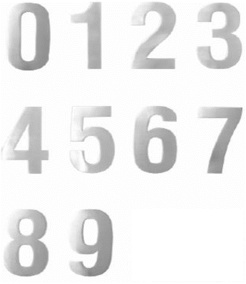 Huis-Nr. 0 HAFI RVS hoogte ± 150mm