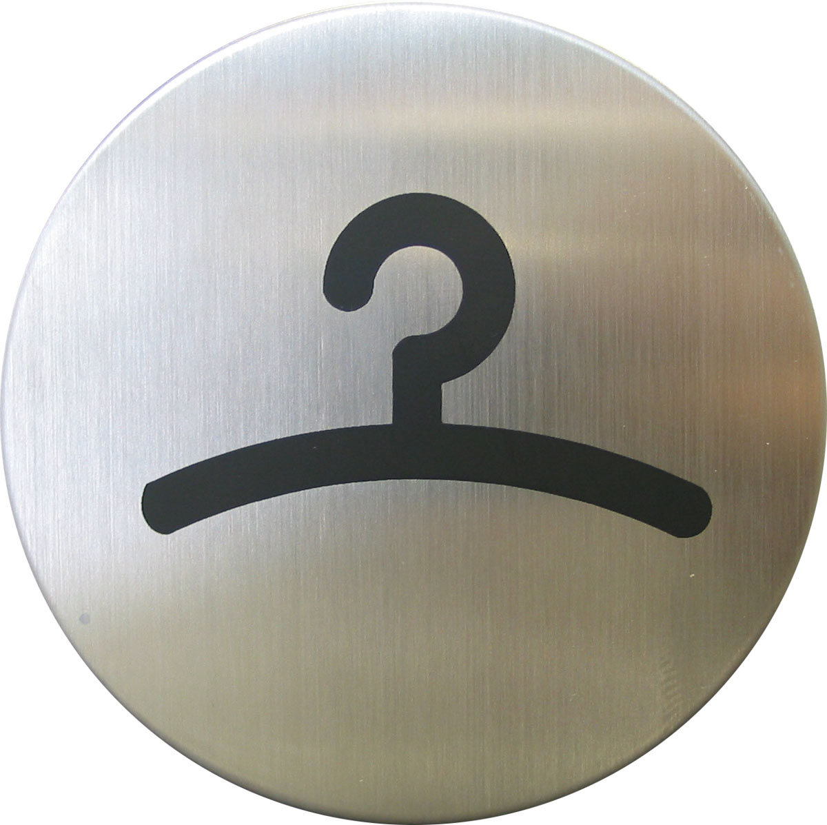 H15 HAFI RVS pictogram "Garderobe" Ø75mm (zelfklevend)
