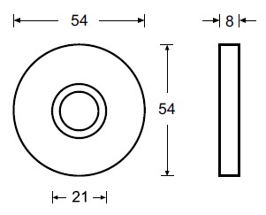 H995 HAFI RVS deurbel Ø 54mm – foto 2