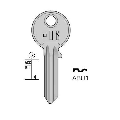 Cilindersleutel staal, ABU1, AB1, 743L, AU5D, 743L, ABS17