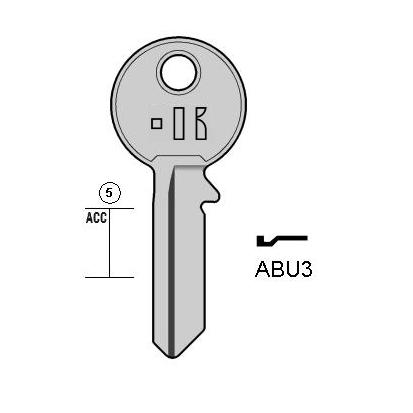 Cilindersleutel staal, ABU3, AB14, ABU-4I, AU14, 1295, ABS4