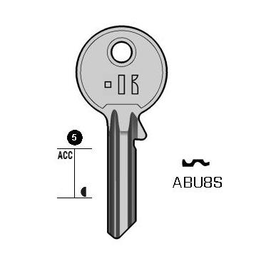 Cilindersleutel staal, ABU8S, AB3R, CI-5IP, AU5PS, 74450,5, ABS19L, L002