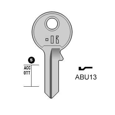 Cilindersleutel staal, ABU13, AB13, ABU-12I, AU13, ABS3