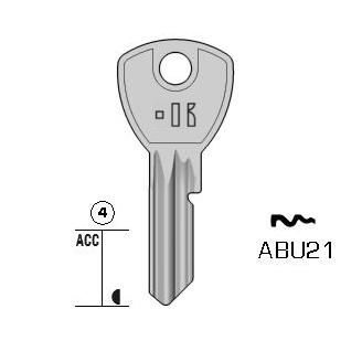 Cilindersleutel staal, ABU21, AB102, ABU-75D, AU86, 1850K