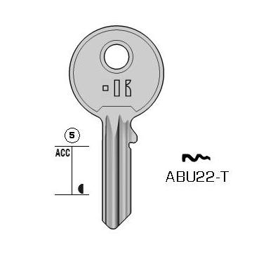 Cilindersleutel staal, ABU22-T, AB76, ABU-57D, AU86, 1850L