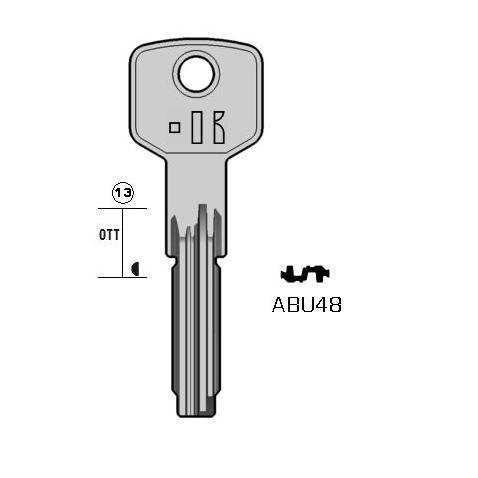 Cilindersleutel messing, ABU48, AB48, CI-26, AU57, 1749, ABS66