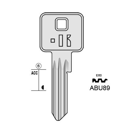 Cilindersleutel staal, ABU89, AB89, ABU-94D, AU100, 1924, L023