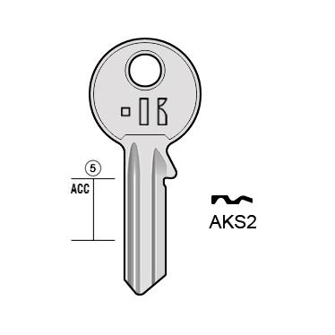 Cilindersleutel staal, AKS2, AKR2, ANK-2