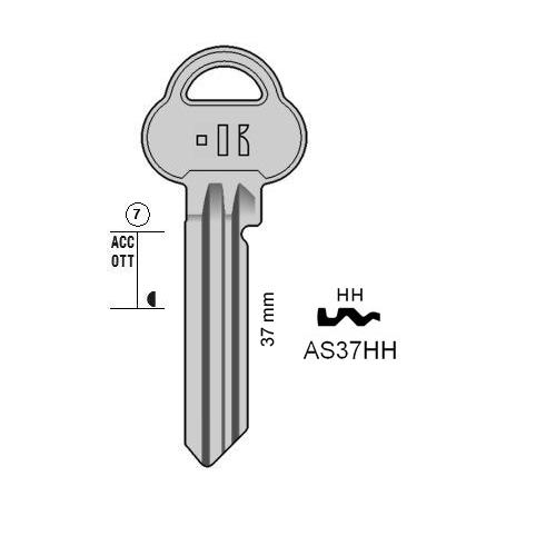 Cilindersleutel staal, AS37HH, ASS52R, AS-HH7, AA47, A37HH