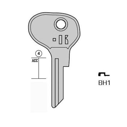 Autosleutel staal, BH1, BH4, BH-1, BO4, 596, BO10, L710